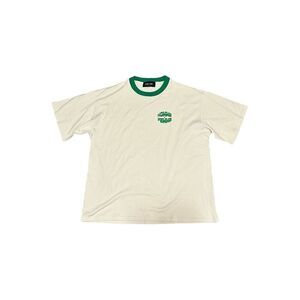 Homme + Femme LA Cream & Green Crew Neck Tee Size XXL